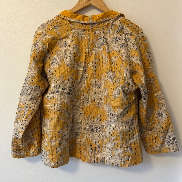 Handmade Kantha Quilted Kimono Jacket Made From Upcycled Cotton Saris | One Size - Picture 5 of 8
